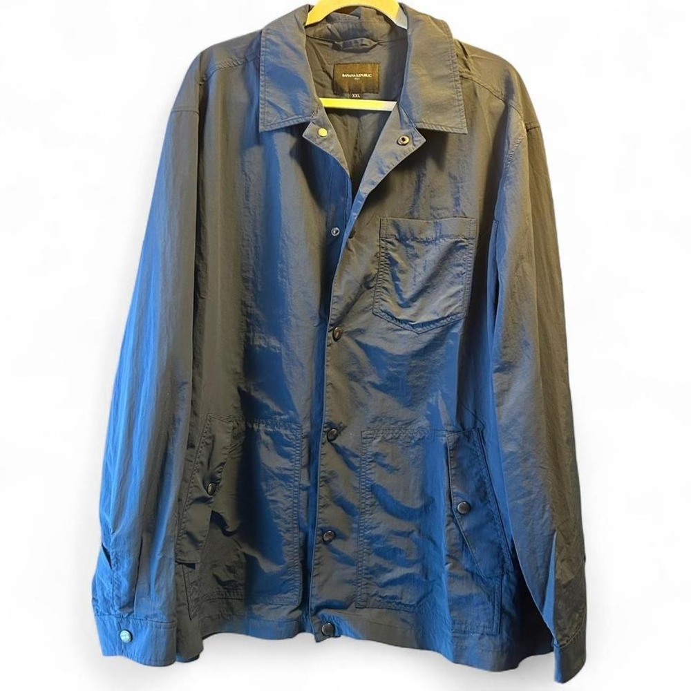 Banana Republic men's 2XL Dark blue button‎ up coat NWOT